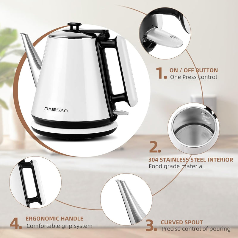 Naibsan 1L Stainless Steel Electric Kettle