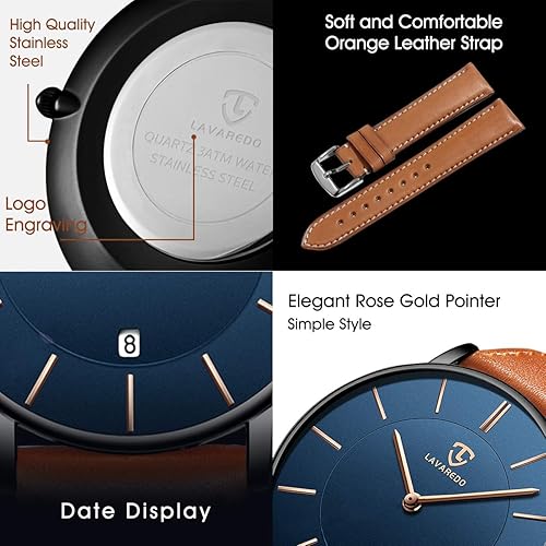 BEN NEVIS Minimalist Leather Strap Watch