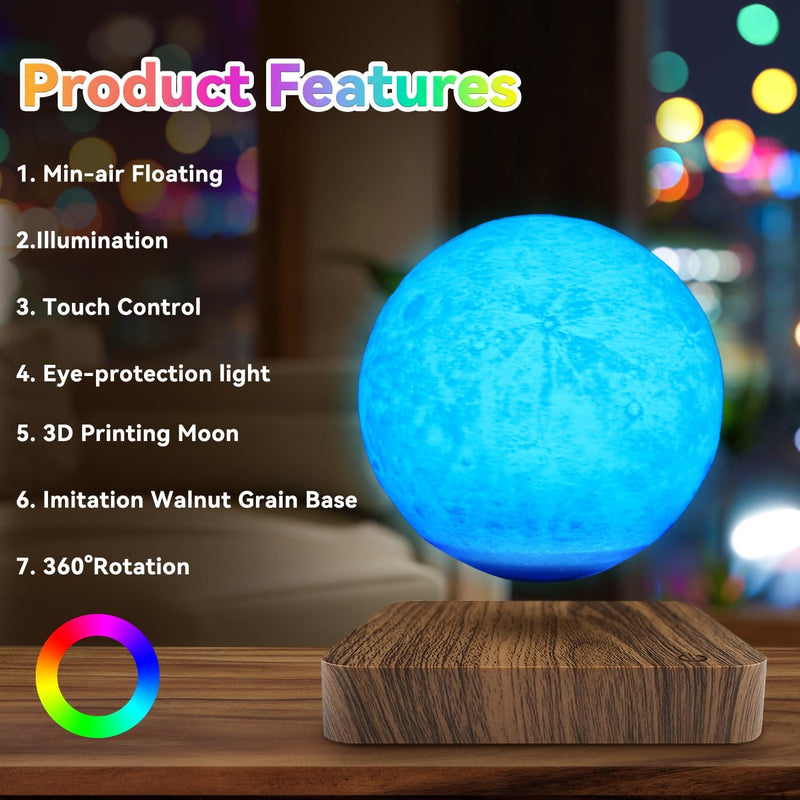 Levitating Moon Lamp with Remote Control