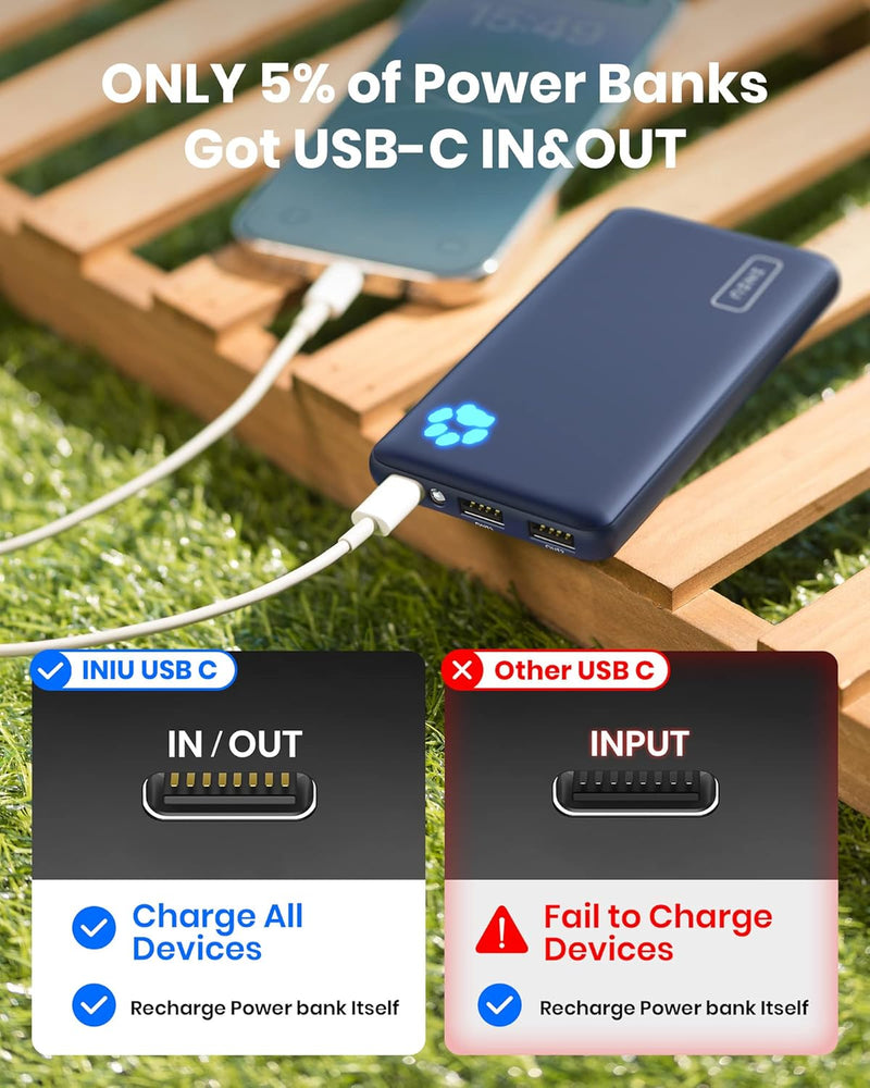 INIU 10000mAh Slim Power Bank