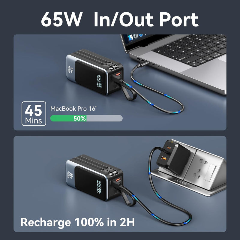 65W Portable Charger Fast Charging