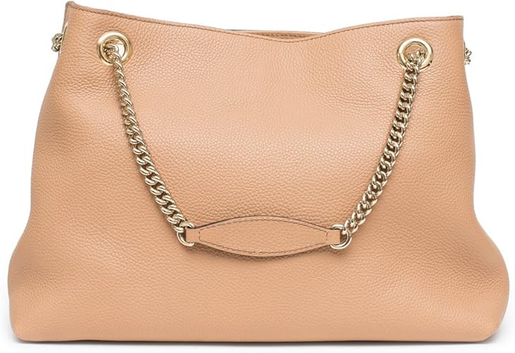 Gucci Camelia Pebbled Leather Soho Shoulder Handbag