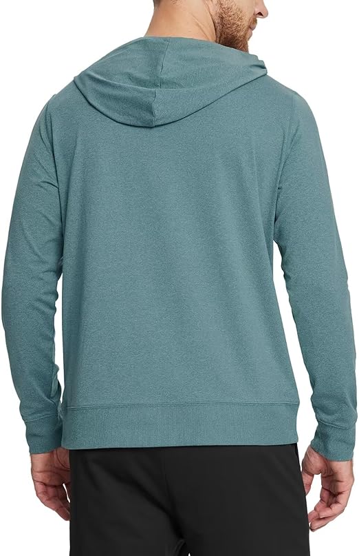 Men's Button Pullover Hoodie with Kanga Pocket