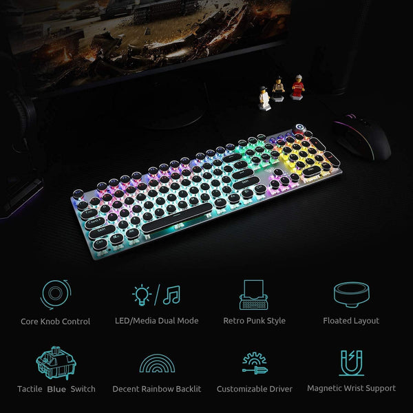 AULA F2088 Typewriter Style Mechanical Gaming Keyboard