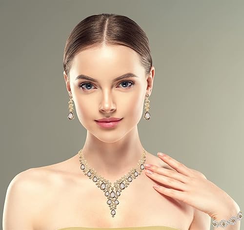 Austrian Crystal Rhinestone Bridal Jewelry Set