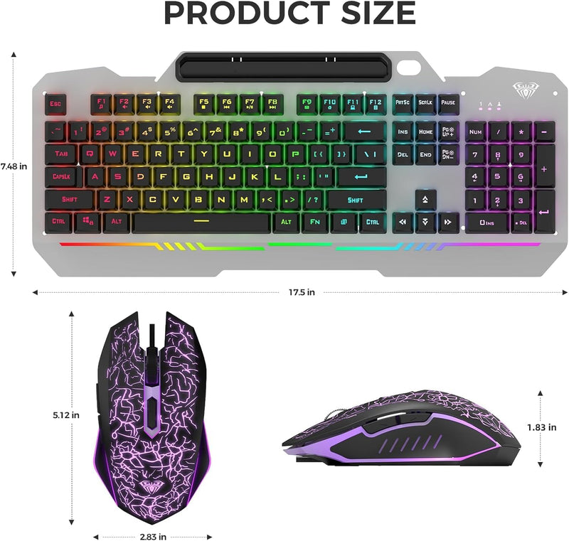 AULA T102 Gaming RGB Keyboard & Mouse Combo