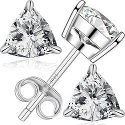 Trillion Moissanite Triangle Cut Earrings