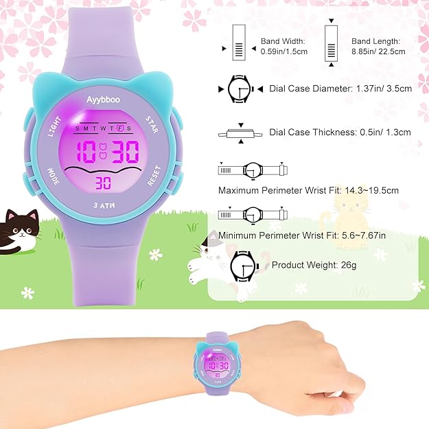 Colorful Waterproof Digital Watch for Kids