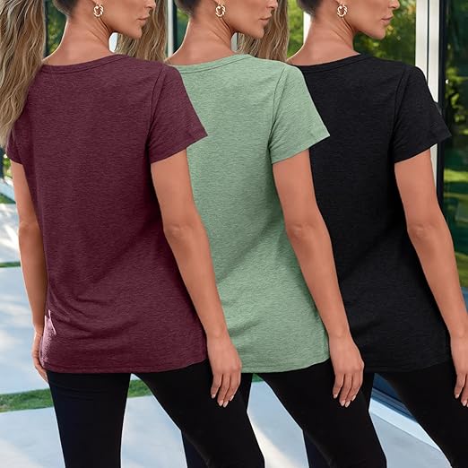 SUNBS Women's 3-Pack Casual T-Shirts