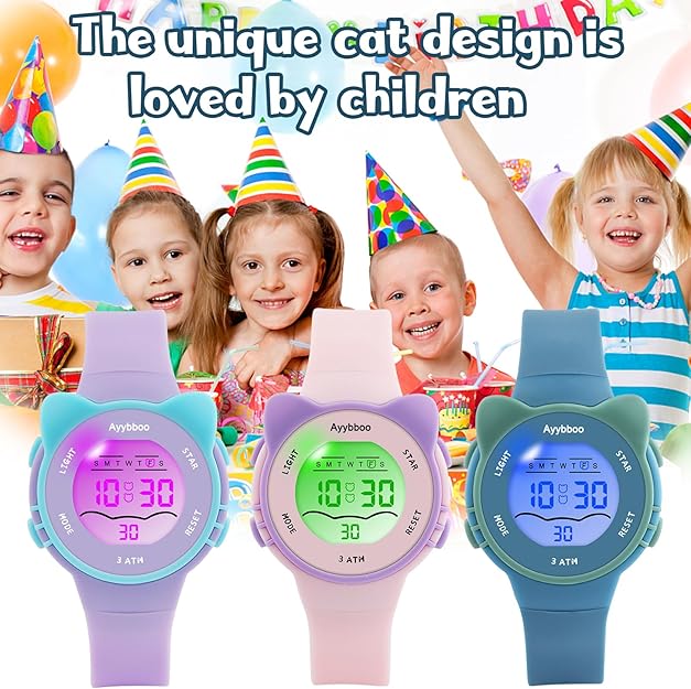 Colorful Waterproof Digital Watch for Kids