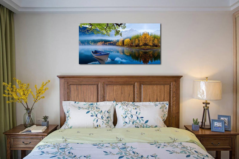 Blue Mountain Lake Canvas Wall Art