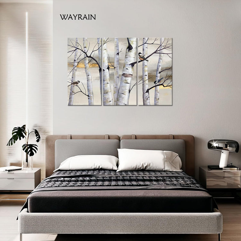 Wayrain Tree and Bird Canvas Art