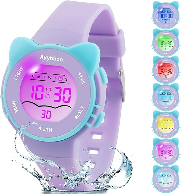 Colorful Waterproof Digital Watch for Kids