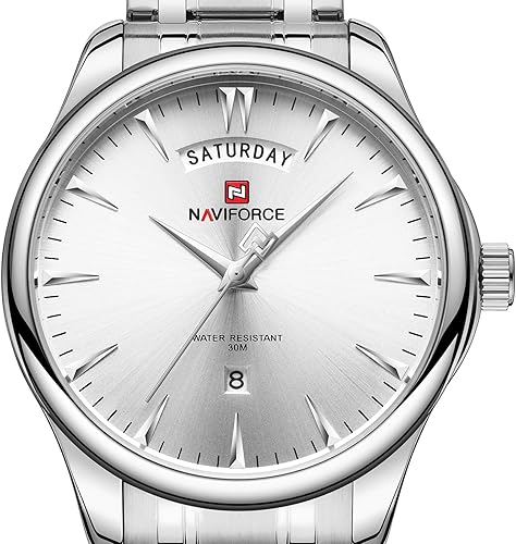 NAVIFORCE Men's Quartz Watch, Stainless Steel