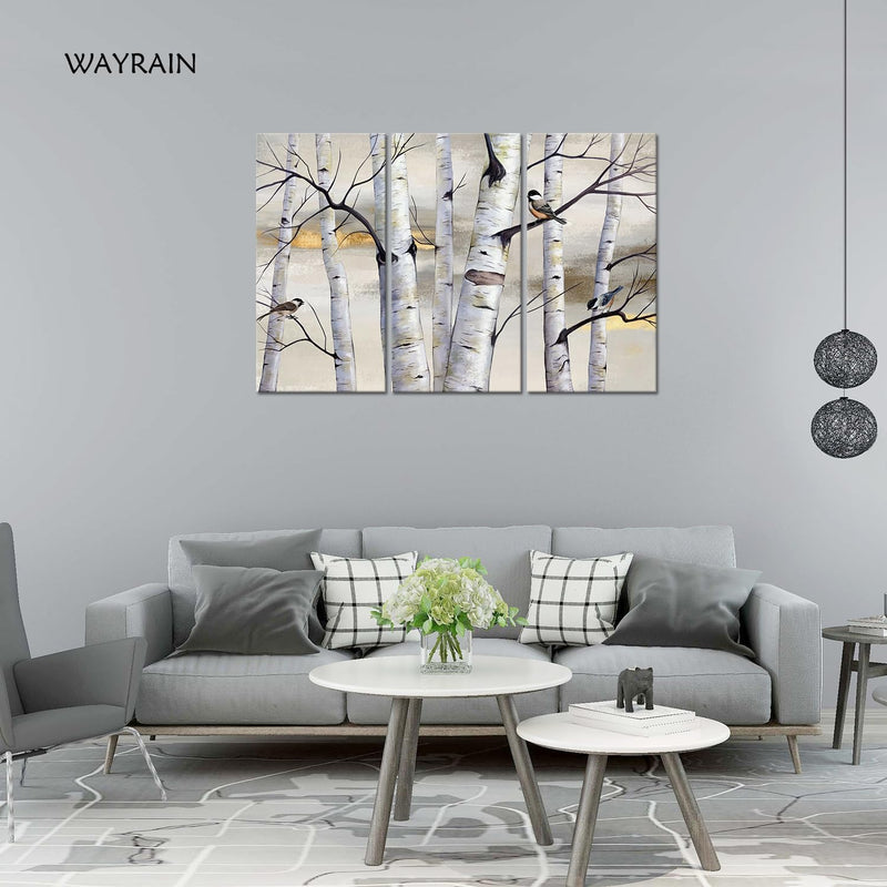 Wayrain Tree and Bird Canvas Art