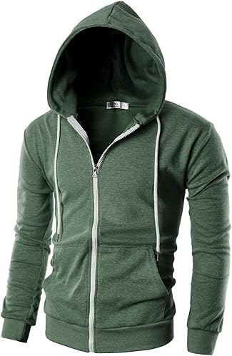 Ohoo Slim Fit Zip-Up Hoodie