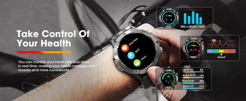 LIGE Military Smartwatch for Men, Fitness Tracker