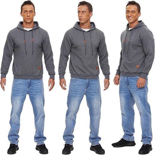 YuKaiChen Men's Jacquard Pullover Hoodie