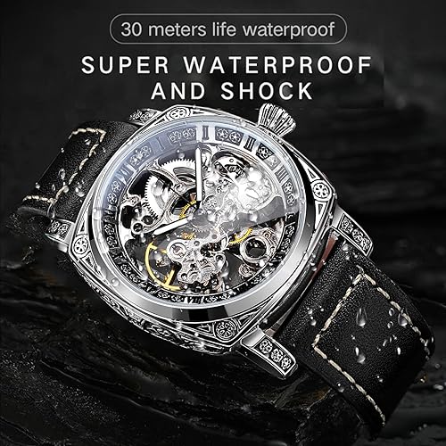 FORSINING Luxury Retro Square Mechanical Watch