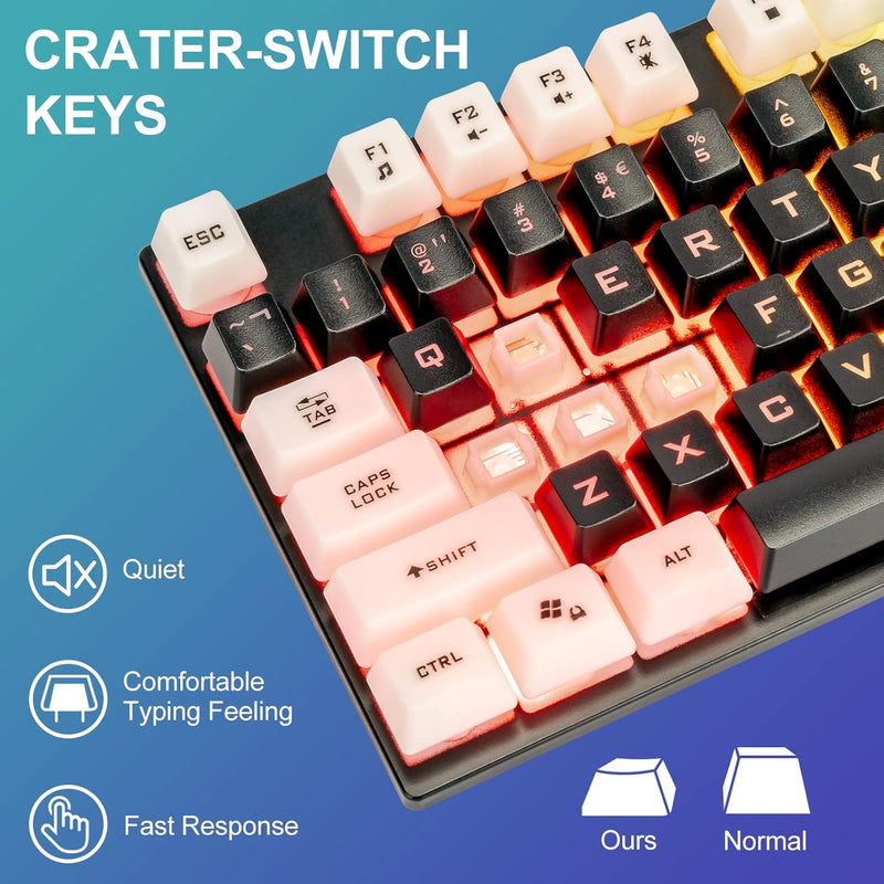 CHONCHOW RGB Light Up Keyboard & Mouse Combo