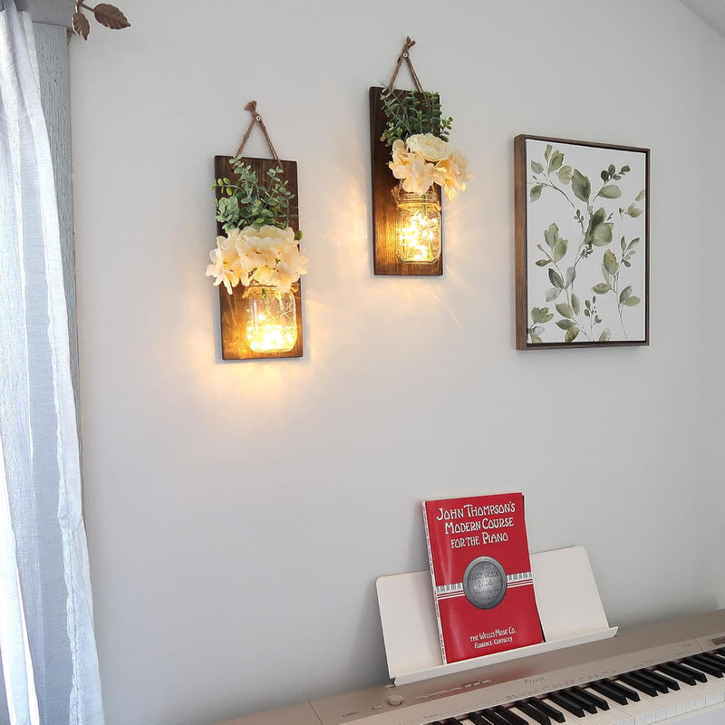 Rustic Farmhouse Wall Decor with LED