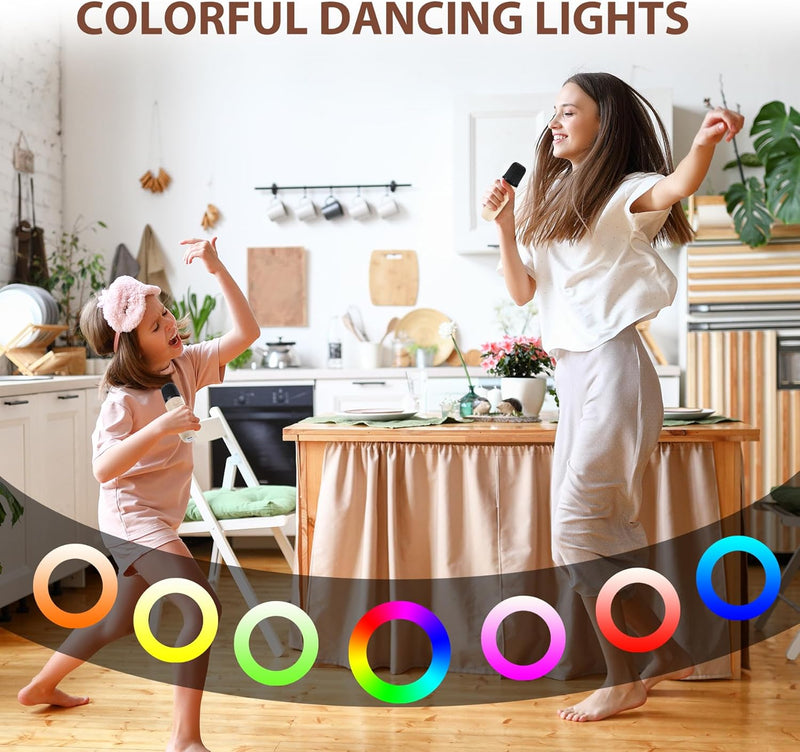 Kids Karaoke Mic and Speaker with LED Lights