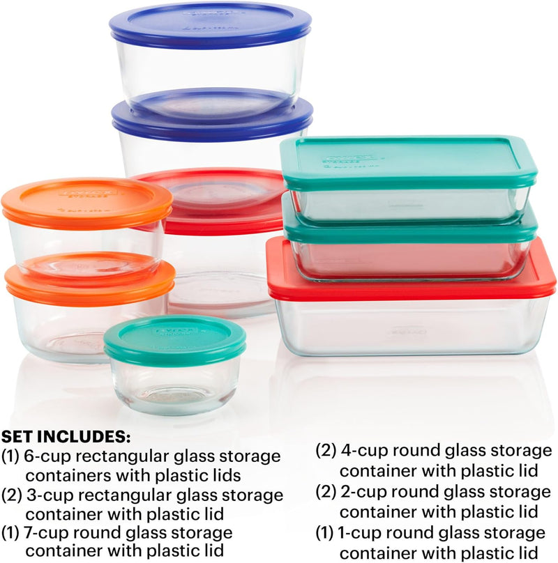 Pyrex 9-Pack Glass Food Storage Set