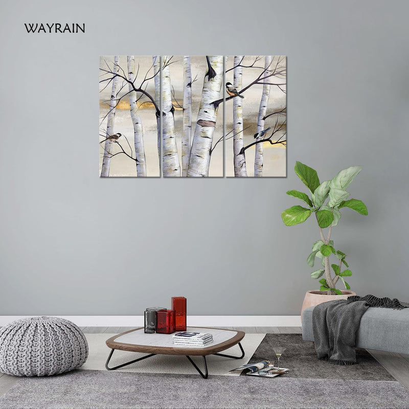 Wayrain Tree and Bird Canvas Art