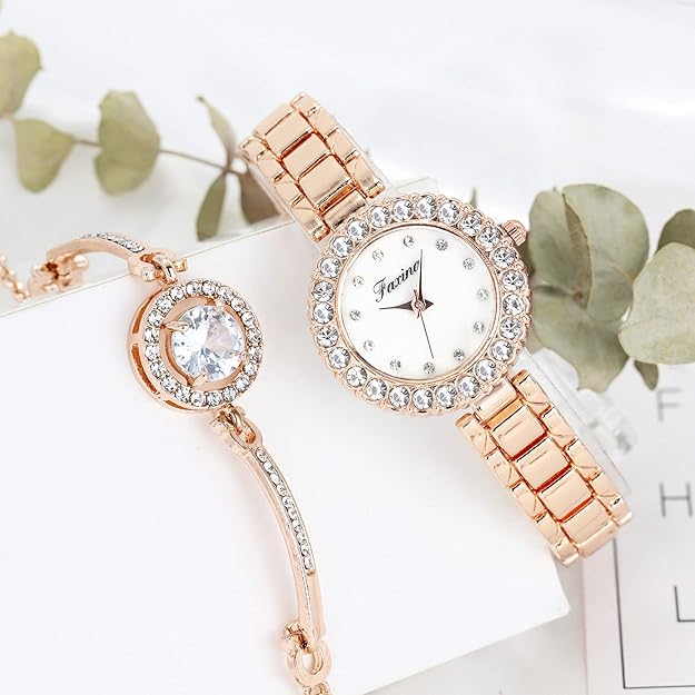 Elegant Rose Gold Watch Set