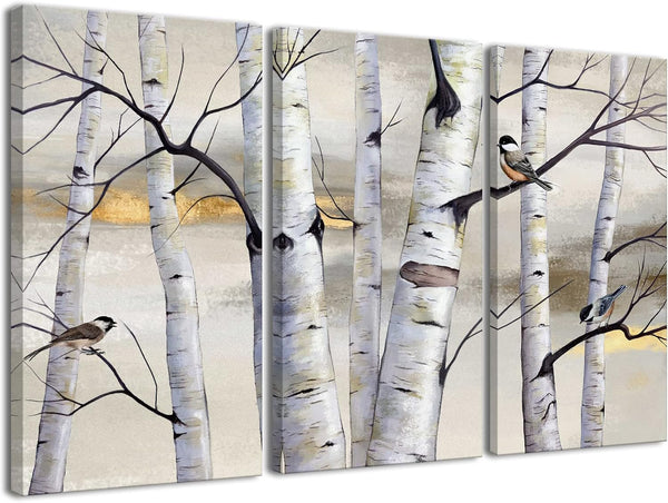 Wayrain Tree and Bird Canvas Art