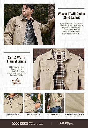 CQR Men’s Cotton Flannel Jacket