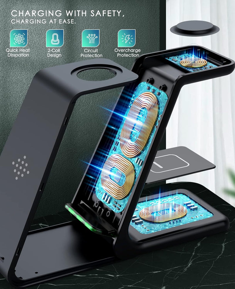 3 in 1 Wireless Charging Station