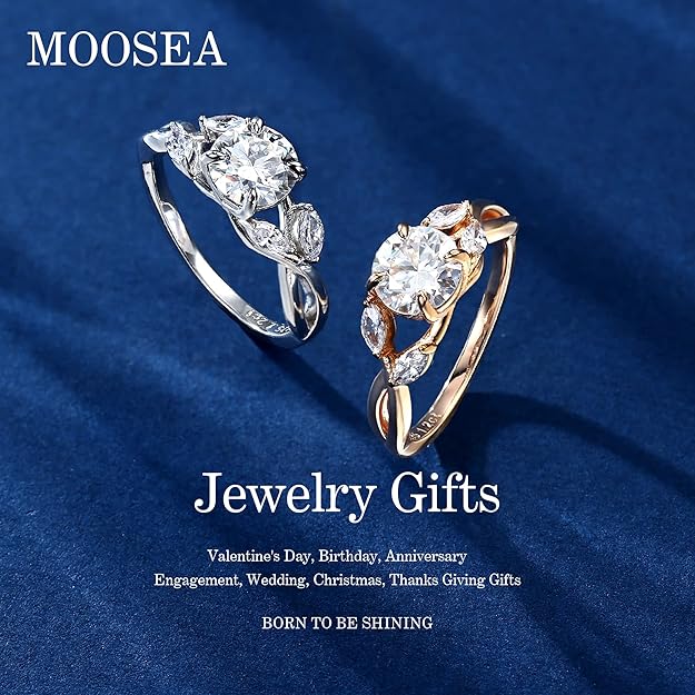 MOOSEA Willow Moissanite Engagement Ring