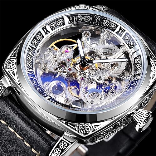 FORSINING Luxury Retro Square Mechanical Watch