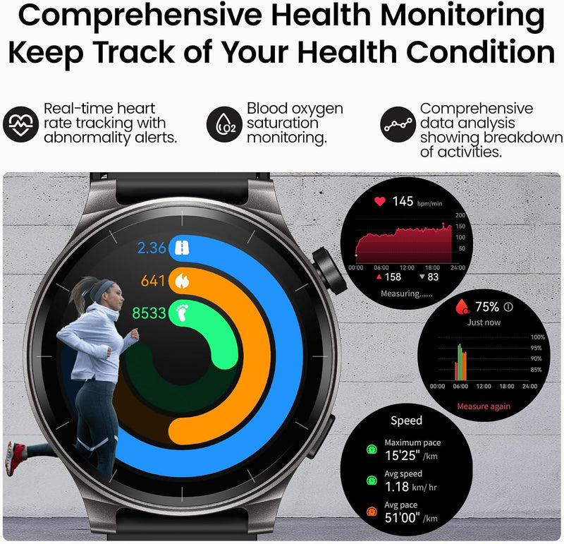 TOZO S5 Smartwatch with AMOLED Display