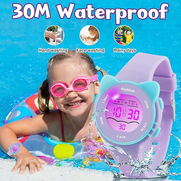 Colorful Waterproof Digital Watch for Kids