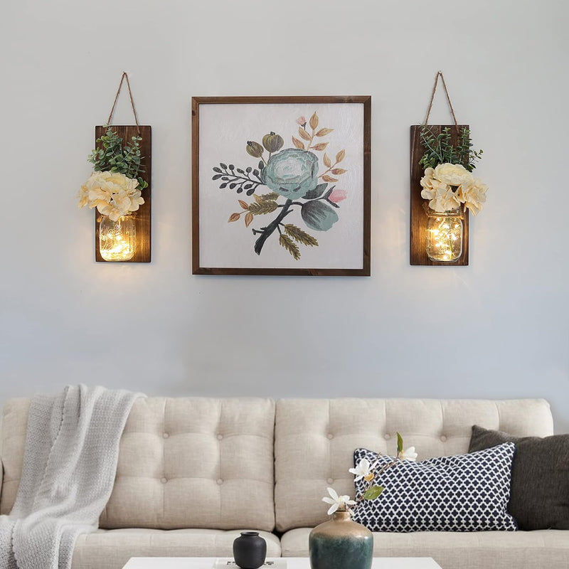 Rustic Farmhouse Wall Decor with LED