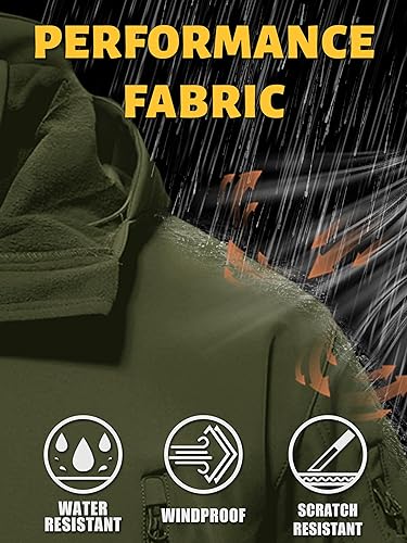 Men’s Hooded Military Tactical Softshell Jacket