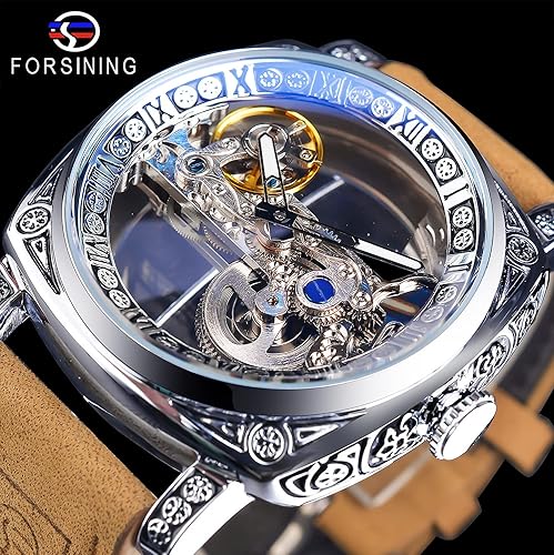 FORSINING Men's Luxury Square Mechanical Watch