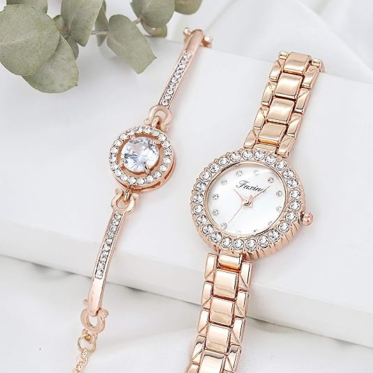 Elegant Rose Gold Watch Set