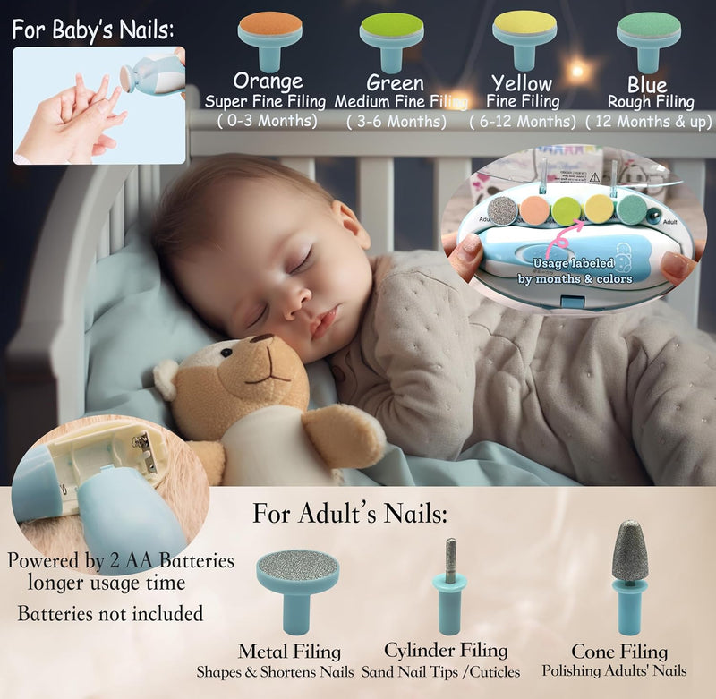 21-in-1 Baby Nail Trimmer Electric Kit