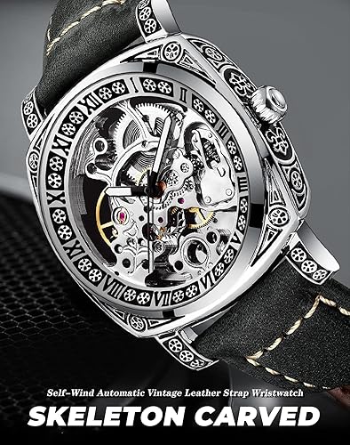 FORSINING Luxury Retro Square Mechanical Watch