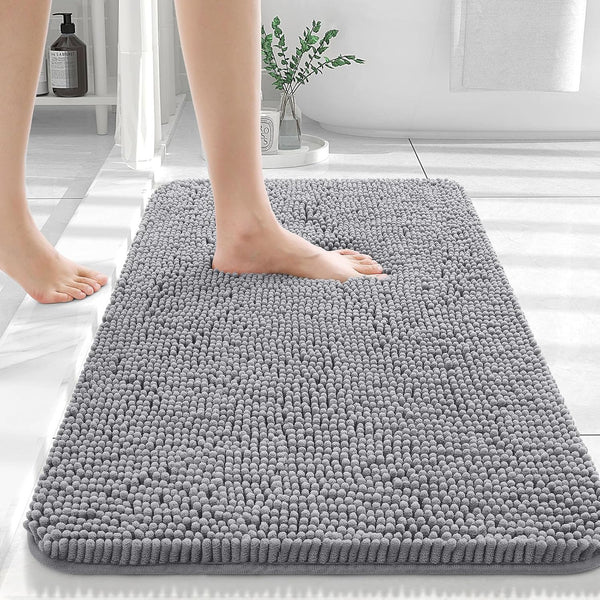 OLANLY Soft Chenille Bath Rug 30x20