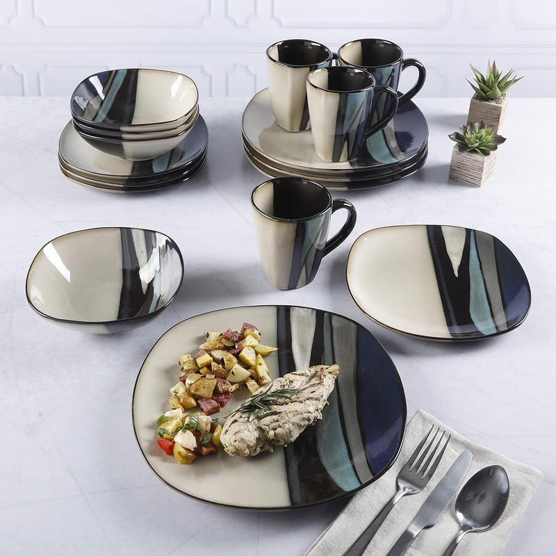 Gibson Elite Althea Teal Dinnerware Set