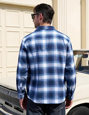 MAGCOMSEN Men’s Cotton Flannel Shirt